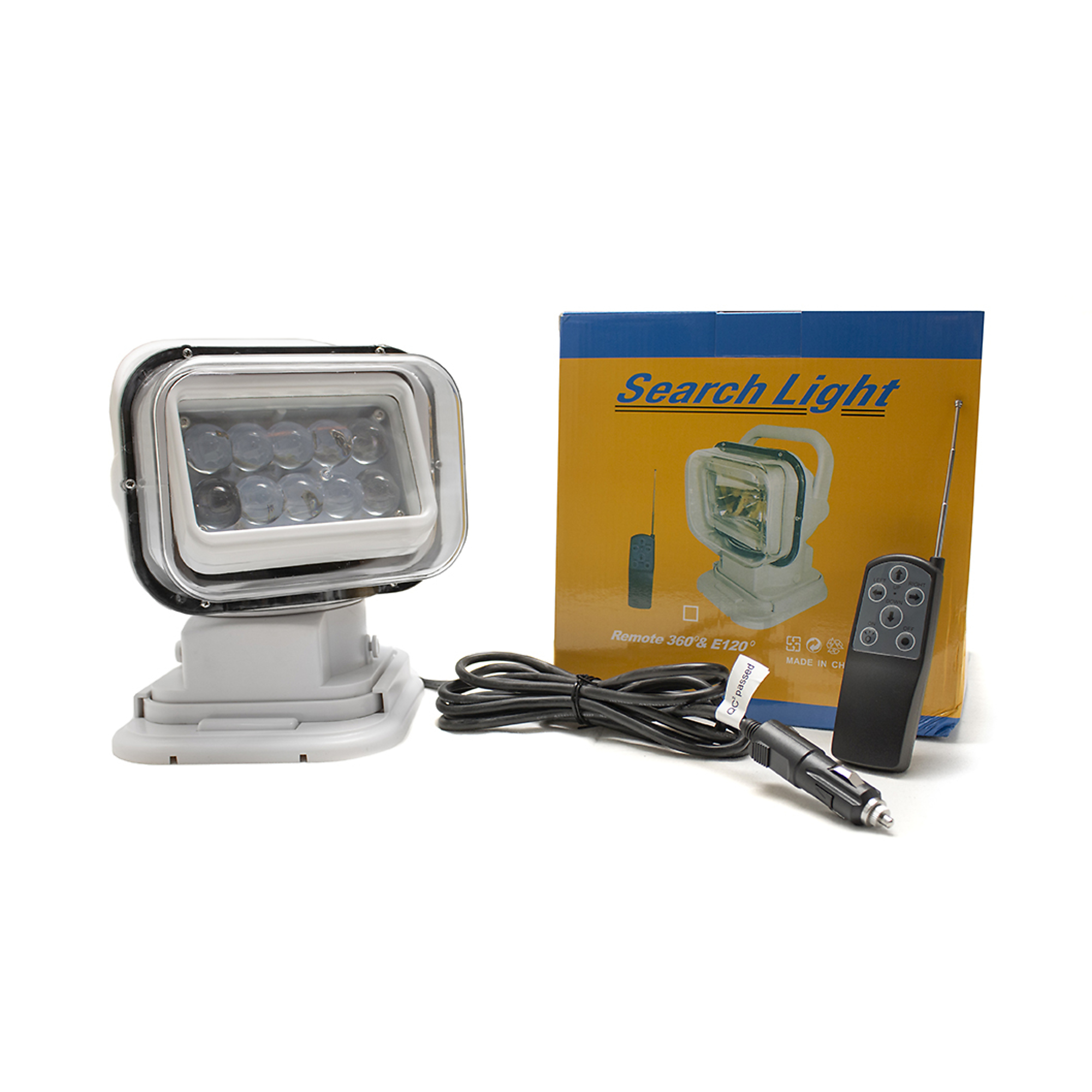 Race Sport Lighting, 50W LED Spot Light 360/Swivel w/ Remote - White, Light Type LED, Lens Color Clear, Included (qty.) 1 Model# 1005330